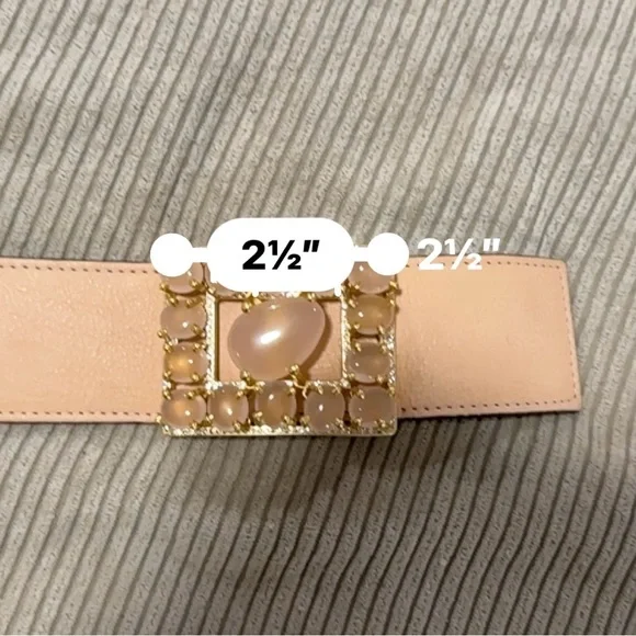 ✨ Valentino Garavani Dusty Pink Embellished Statement Belt2  display picture 3